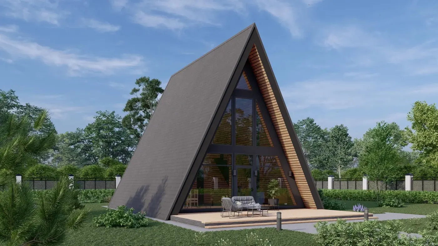 A-frame 85 м² — визуализация 2