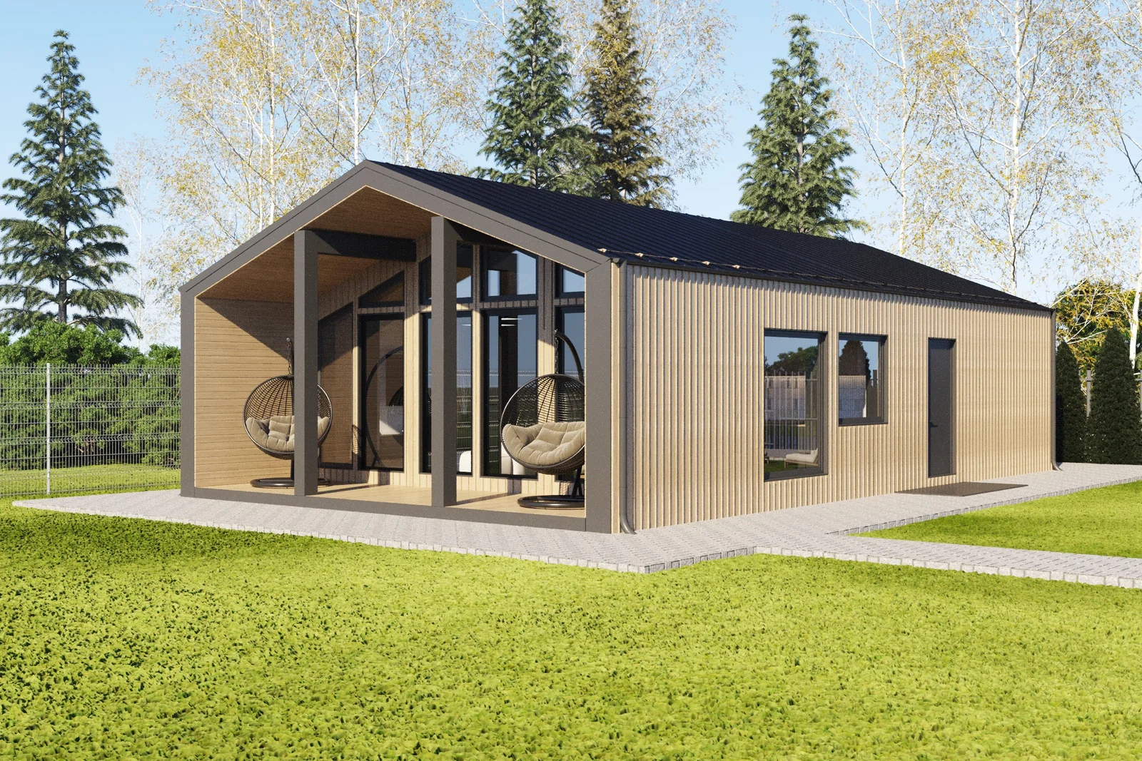 Компактный барнхаус 59 м²